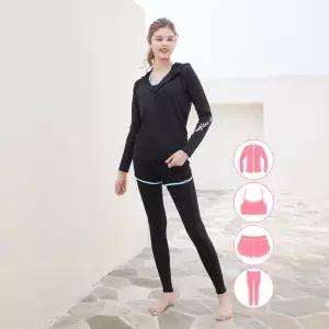 베이직엘르 여성 후드집업 래쉬가드 워터레깅스 세트 BEL-S001K