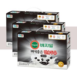 베지밀 뼈에좋은 칼슘 검은콩두유 190ml 72팩 영양간식 단백질보충