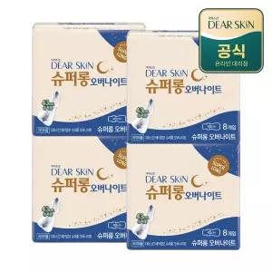 더마생리대 디어스킨 슈퍼롱 오버나이트 8P x 4팩