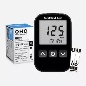[종로의료기]OHC 오상헬스케어 국산 글루네오라이트 혈당측정기 혈당시험지 50매