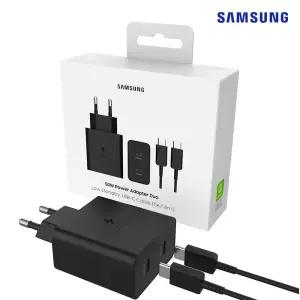 삼성 정품 50W 초고속 PD 듀얼 멀티 충전기 절전형 ( C to C 케이블 포함) / EP-T5020XB