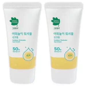 그린핑거 야외놀이 워셔블 선크림 SPF50+ 80ml 2개