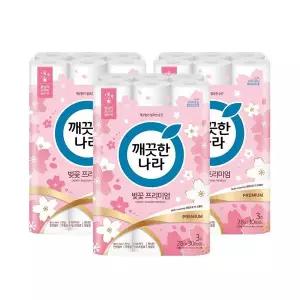 [깨끗한나라] 벚꽃 프리미엄 28m 30롤X3팩[34515171]