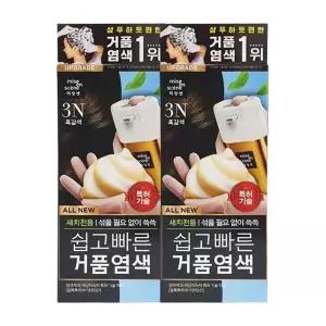 미쟝센 올뉴 쉽고빠른 거품염색 3N 흑갈색 x2