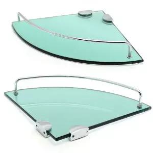[하프클럽/알티피아]강화 유리 욕실 화장실 코너 선반 수납 정리 다용도