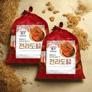 종가 전라도식 포기김치 5.2kg 2개 종가집 김치