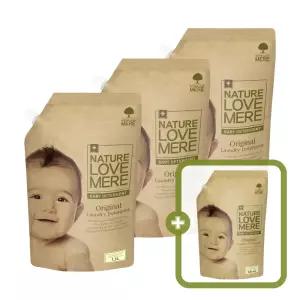 네이쳐러브메레 아기세제 리필형 1300ml 3팩+(GIFT)아기세제 리필 오리지널향 500ml 1팩