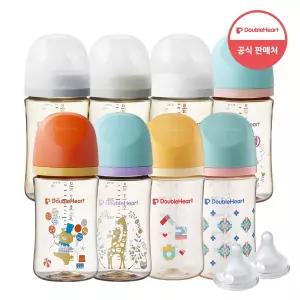 더블하트 모유실감 240ml 싱글팩 모음 (젖병+M/L젖꼭지포함)