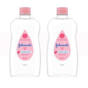 존슨즈 베이비 오일 500ml 2개 촉촉한 윤기