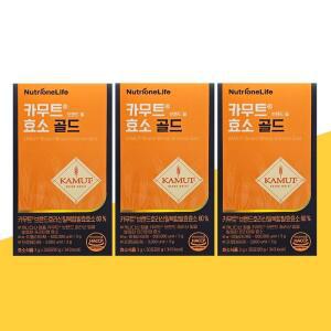 [뉴트리원라이프] 뉴트리원 골드 카무트효소 3g x 30포 x 3박스 곡물 효능 발효 식이