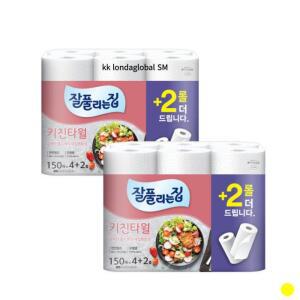 잘풀리는집 키친타올 주방 기름 추천 150매 6롤 X 2팩