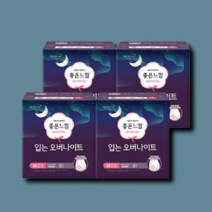 [기타] 좋은느낌 생리대 팬티형 중형 입는 오버나이트 8매 X 4팩