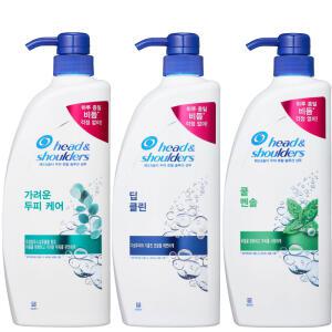 헤드앤숄더 쿨멘솔 가려운두피 딥클린 샴푸 850ml 3개
