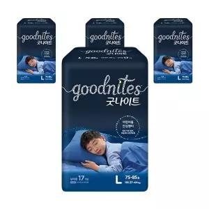 [하기스] 굿나이트 팬티형 4단계 대형 17Px4팩(남/여선택)