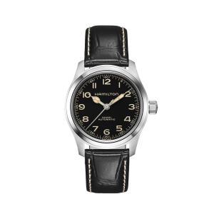 해밀턴 H70405730 카키 필드 머피 38mm (블랙 다이얼) 블랙 남성 시계 720057