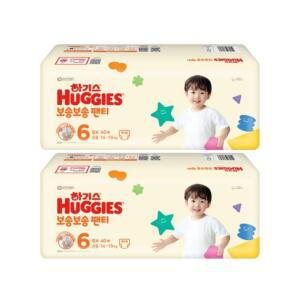 하기스 기저귀 보송보송 공용 팬티형 6단계 40p X 2팩