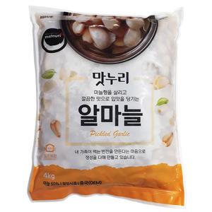 반찬단지 알마늘 4Kg 4개 맛누리  깐마늘 마늘지 장아찌 이강산닷컴
