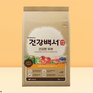 건강백서 건강한 피부 강아지 애견 사료 10.2kg 1개