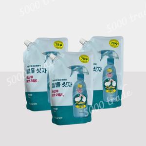 온더바디 코튼풋 발을씻자 풋샴푸 발클렌저 리필 레몬500ml 3개