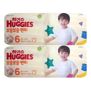 하기스 NEW 보송보송 팬티 6단계 (공용) 40매 2팩