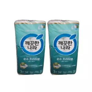 깨끗한나라 순수 프리미엄 더클래스 30m x 30롤 x 2팩