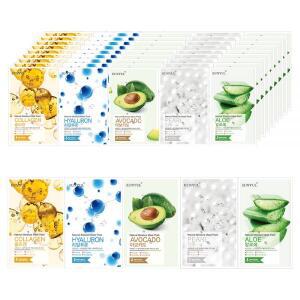 은율 내츄럴 마스크팩 알로에 10p + 콜라겐 10p + 진주 10p + 히알루론 10p + 아보카도 10p 50매 x 1세트