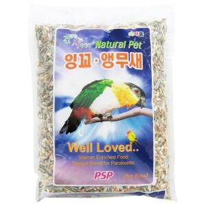 테온셀 새사료 소동물사료 간식 PSP 앵무새 전용사료 700g