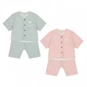 리온3PCS(PINKGREEN) 07S352201/백일돌선물외출복상하복