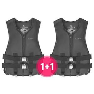 BUFFALO 블랙 에디션 구명조끼 1+1 2개 M-3XL까지 성인구명조끼 빅사이즈 부력보조복 튜브 물놀이용품