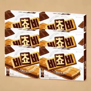 오리온 비쵸비 125g (5개입) 6박스 통초콜릿 비스킷 비초비