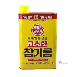 오뚜기기름 식자재 참기름 1000ml 고소한 식재료 들기름 볶음참깨 참기름식 자재식xyz140