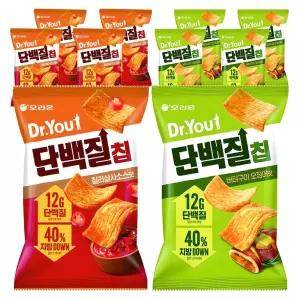 닥터유 단백질칩 버터구이 오징어맛 5p + 칠리살사맛 5p 60g 1세트