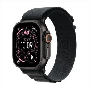 애플워치 울트라 3 셀룰러 49mm 블랙 티타늄 케이스 블랙 알파인 루프(S) MF0Q4KH/A