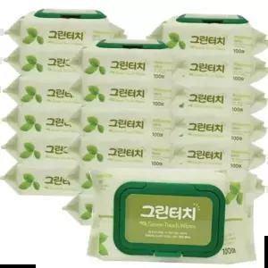 그린터치 물티슈 100매 (캡형) - 30개입