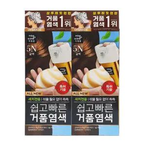 [미쟝센]미쟝센 올뉴 쉽고빠른 거품염색 5N 갈색 x2