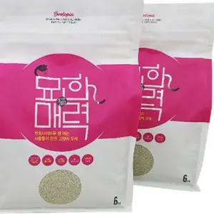 프리미엄고양이모래 고양이모래 6kg 먼지 냄새 싹 피부보호 국내생산