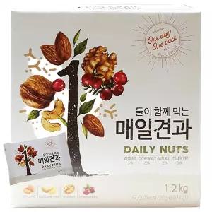 둘이 함께 먹는 매일견과 하루한봉 하루견과 20gx60봉