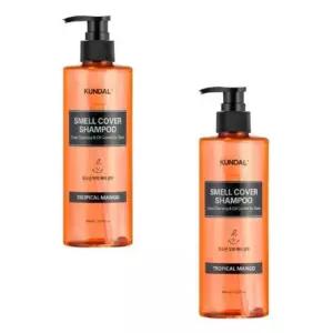 쿤달 올데이 스멜커버 청소년샴푸 트로피컬망고 400ml x 2개 정수리 냄새 두피 유분
