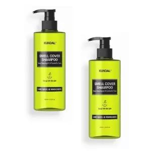 쿤달 올데이 스멜커버 청소년샴푸 라임바질앤만다린 400ml x 2개 정수리 냄새 두피 유분 케어 딥클렌징