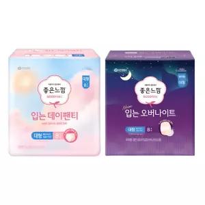 좋은느낌 입는 데이팬티 대형 8매 x 1개 + 오버나이트 대형 8매 x 1개