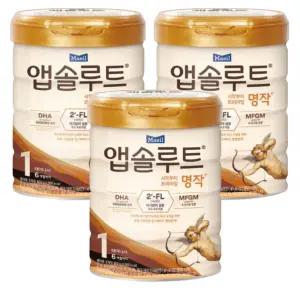 앱솔루트 명작 2FL분유 1단계(0~6개월) 800g 3캔
