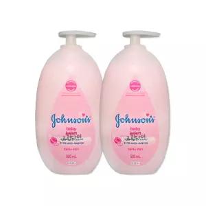 존슨즈 베이비 로션 핑크 바디로션 500ml x2개
