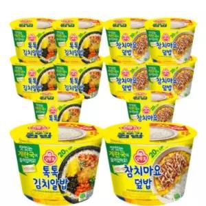 오뚜기 컵밥 톡톡 김치 알밥 + 참치 마요 덮밥 6세트