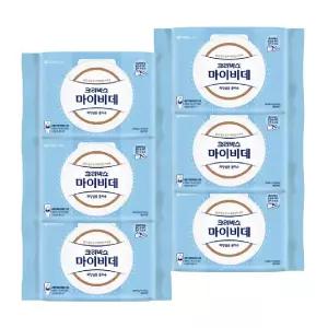 마이비데 물티슈 대용량 캡형 60매 x 6팩 클린케어 화장실용 비데용 물에녹는 비데티