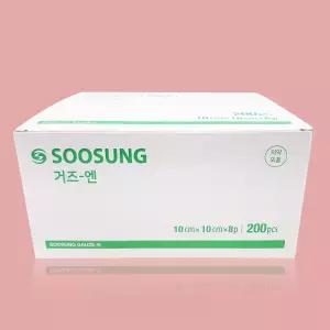 수성 일반거즈 10cmX10cmX8겹 200매 일회용 약국 거즈