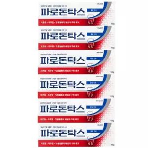 파로돈탁스 쿨링민트 치약 100g x 6개 잇몸질환 불소