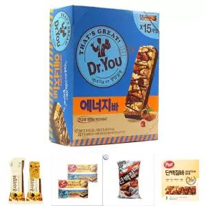 오리온)닥터유에너지바(15개입 CASE)/단백질바/영양바/견과류바/곡물과자/단백질바미니