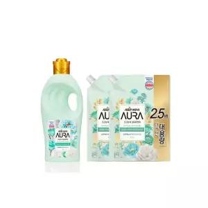 아우라 섬유유연제 스모키머스크 1L + 1.7L x 2개
