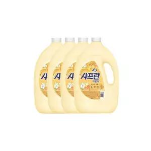 기분좋은향기 샤프란 섬유유연제 소프트코튼 3.1L 4개