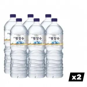 강원 무라벨 평창수 2L x 12P 대용량 마실물 식음료 캠핑 동원샘물 백산수 미네랄워터